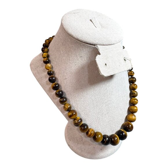 Jay King Tigers Eye Beaded Necklace & Bracelet Set DTR Sterling Silver Clasp Lot - Picture 9 of 14